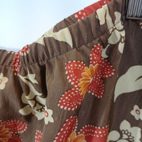 Vintage Floral Pull On Midi Skirt - Picture 7 of 8